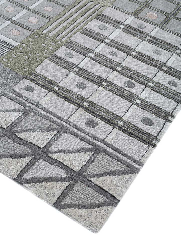 Wollteppich - 180 x 270 cm - silber