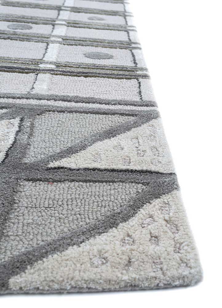 Wollteppich - 180 x 270 cm - silber