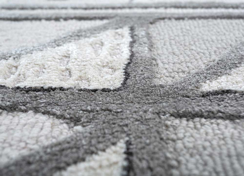 Wollteppich - 180 x 270 cm - silber