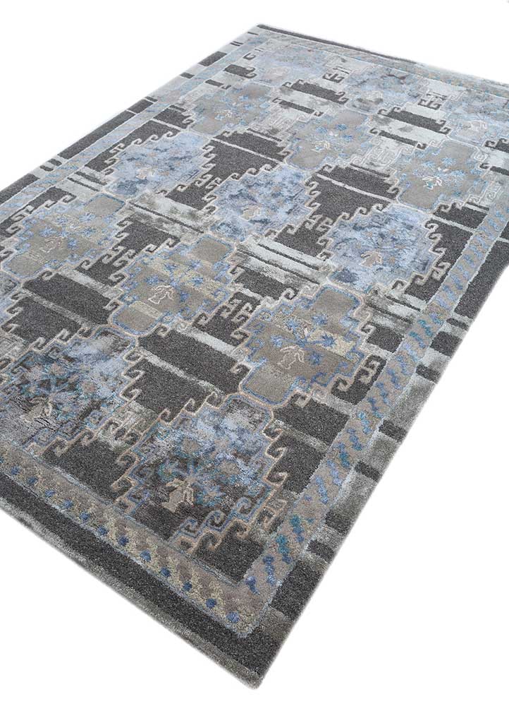 Wollteppich - 150 x 240 cm - grau
