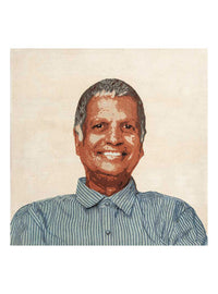 Wollteppich quadratisch  - 185 x 185 cm - creme