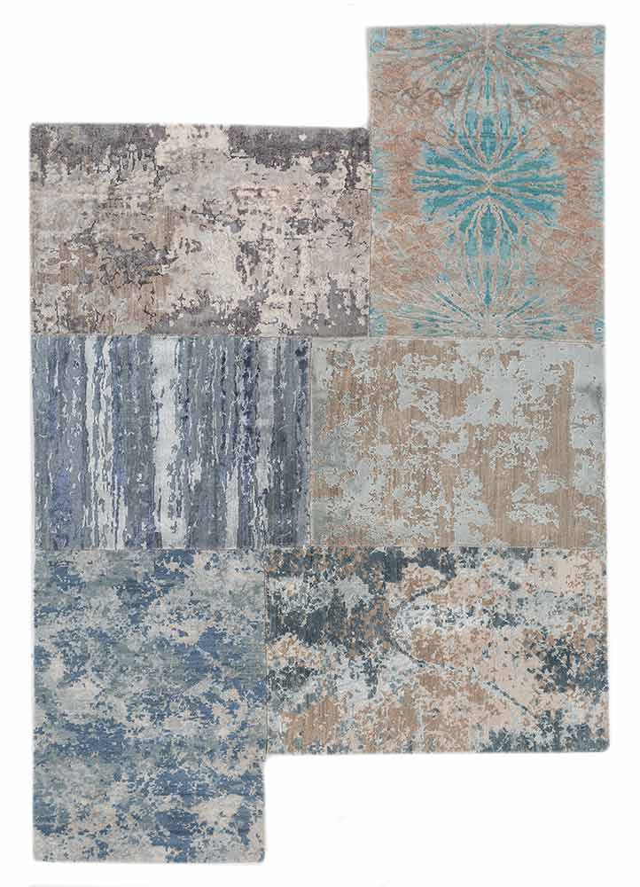 Wollteppich sonderform  - 150 x 240 cm - grau