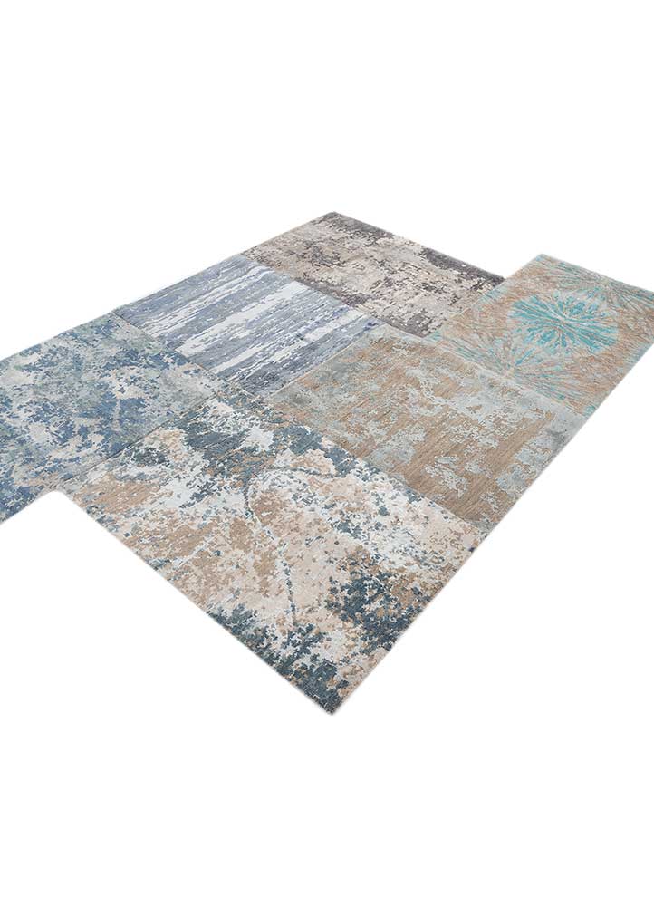 Wollteppich sonderform  - 150 x 240 cm - grau