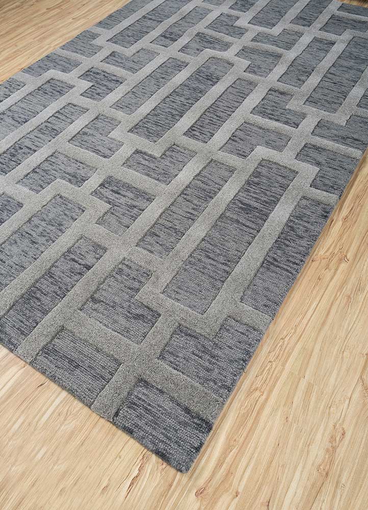 Wollteppich - 150 x 240 cm - grau