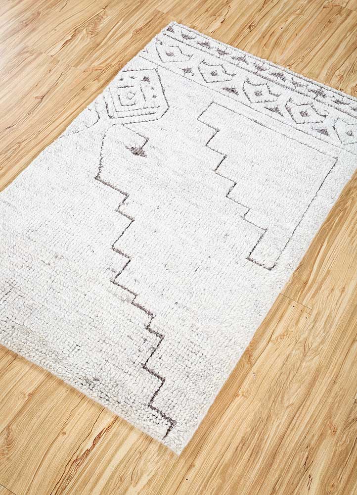 Wollteppich - 60 x 90 cm - creme