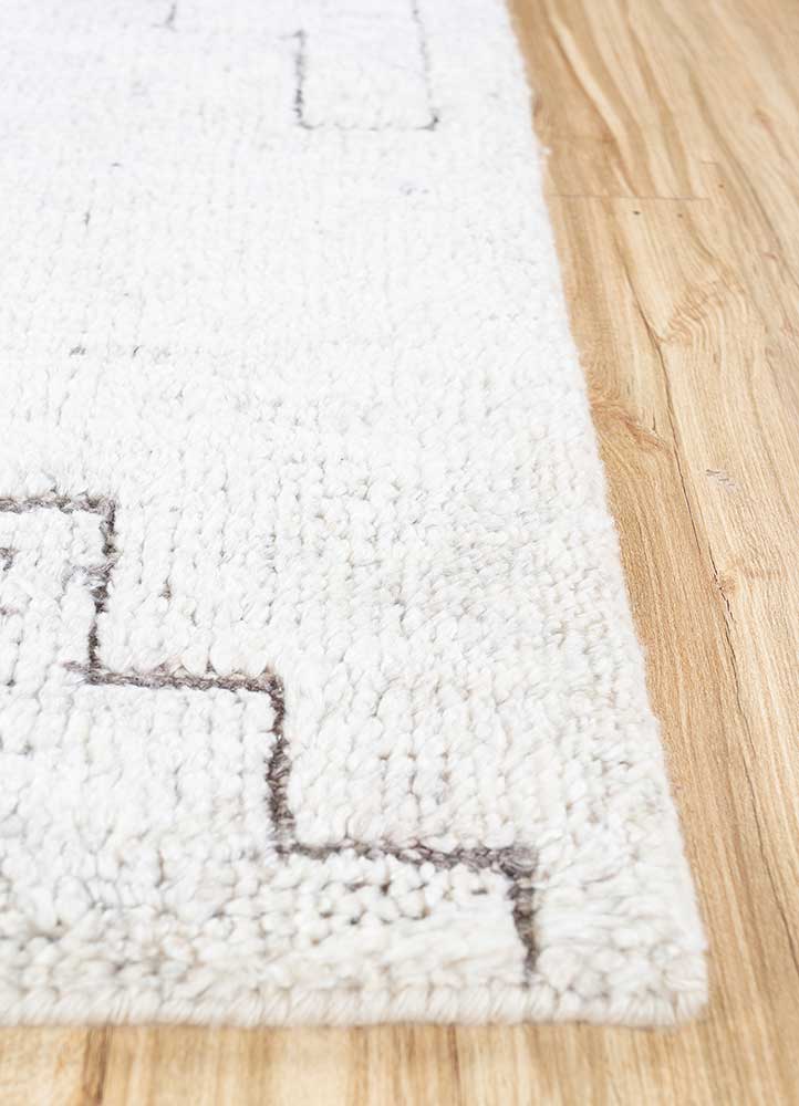 Wollteppich - 60 x 90 cm - creme