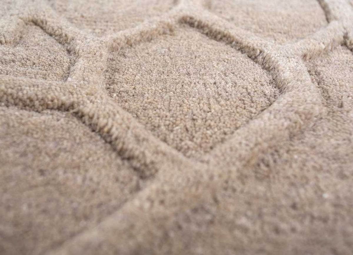 Wollteppich - 270 x 180 cm - dunkelbeige