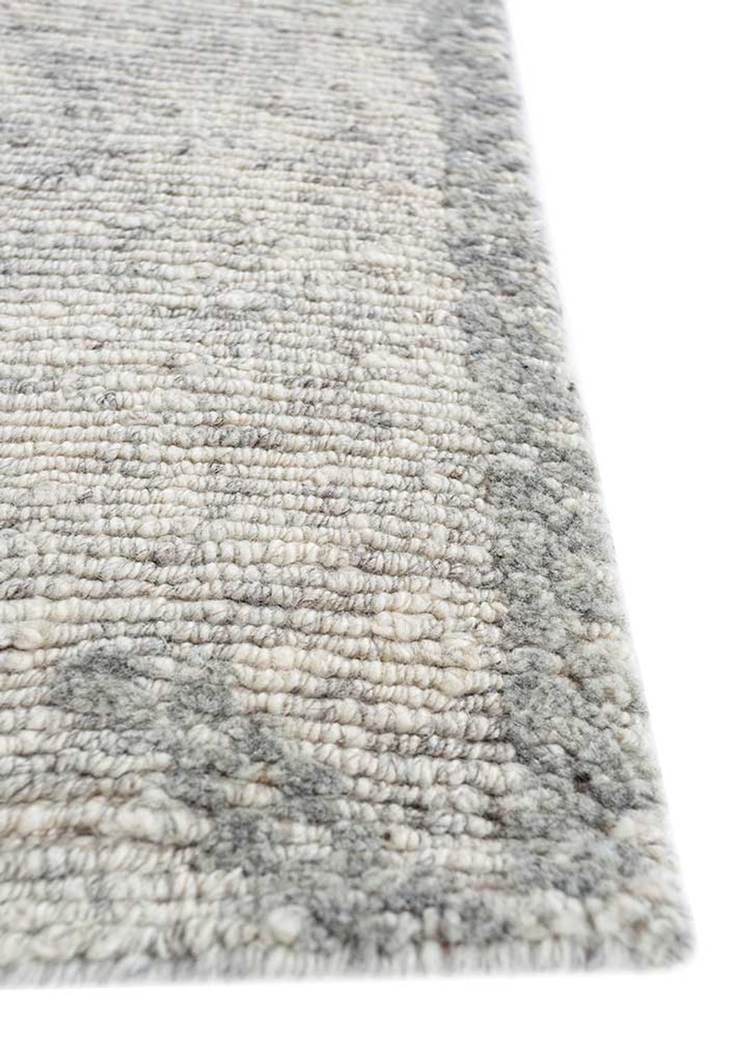 Wollteppich - 300 x 240 cm - silber