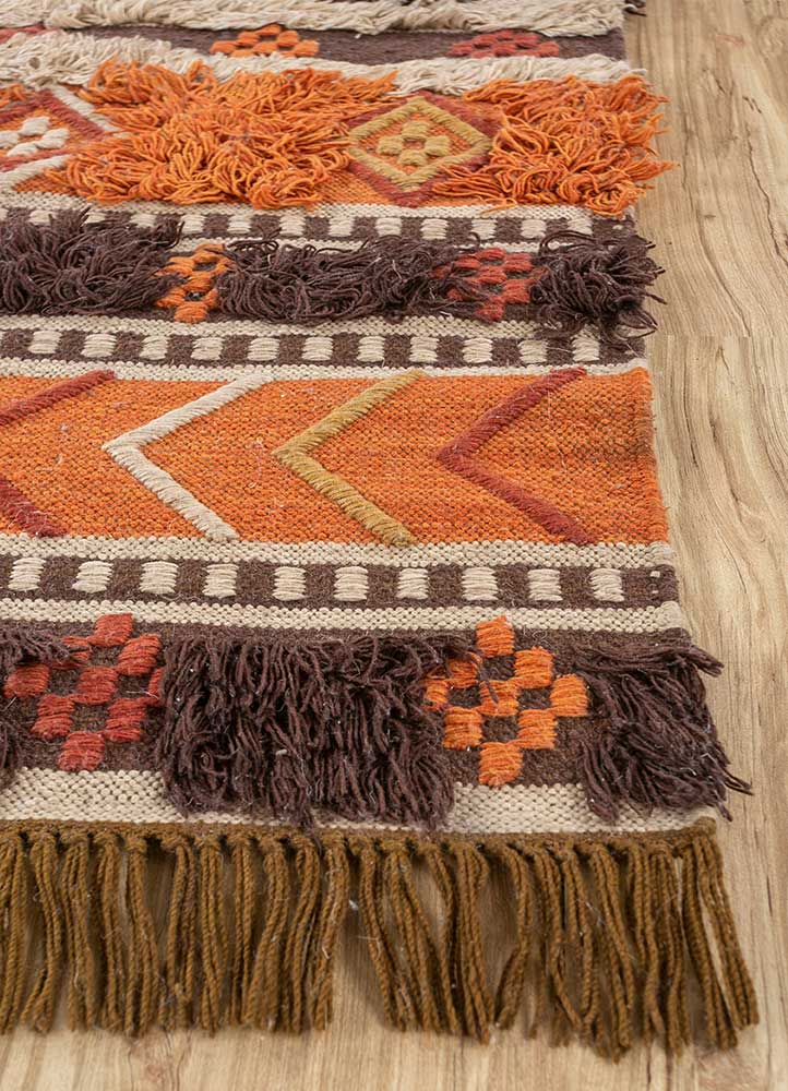 Wollteppich - 150 x 240 cm - orange