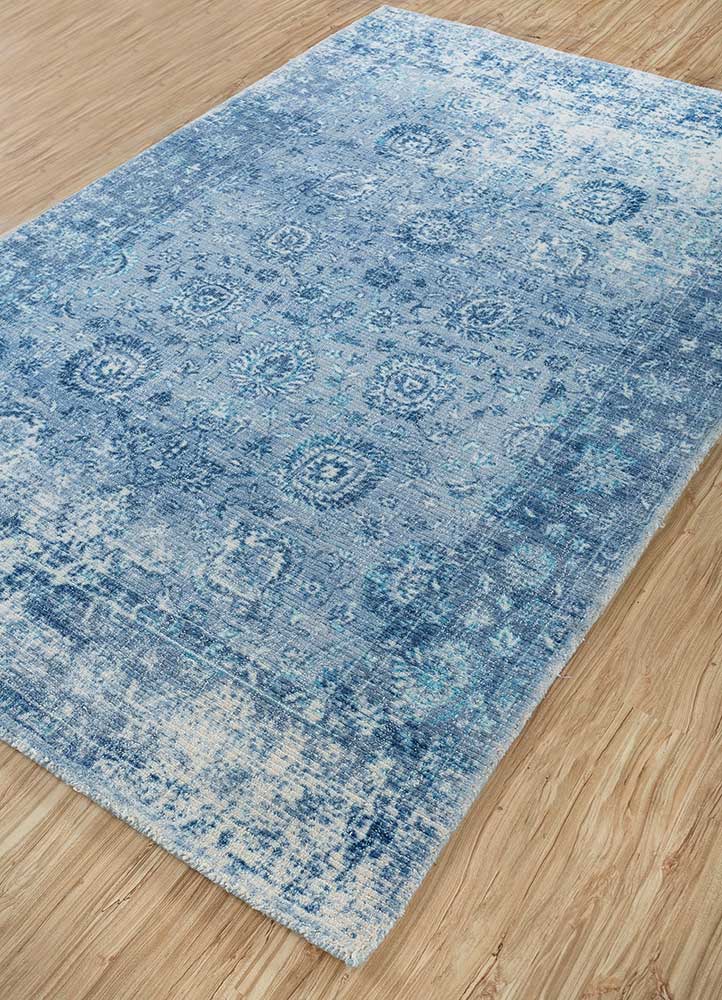 Wollteppich - 150 x 240 cm - blau