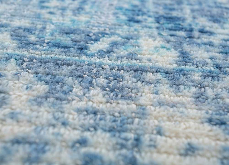 Wollteppich - 150 x 240 cm - blau