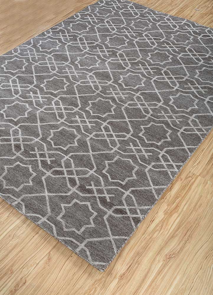 Wollteppich - 150 x 210 cm - grau