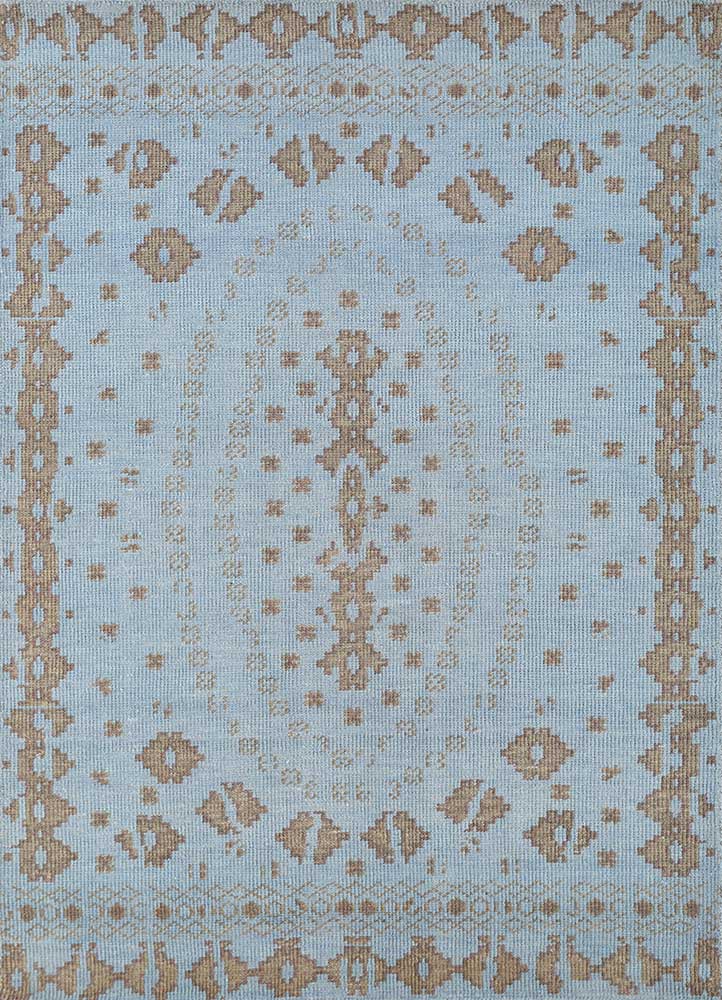 Wollteppich - 150 x 240 cm - seeblau