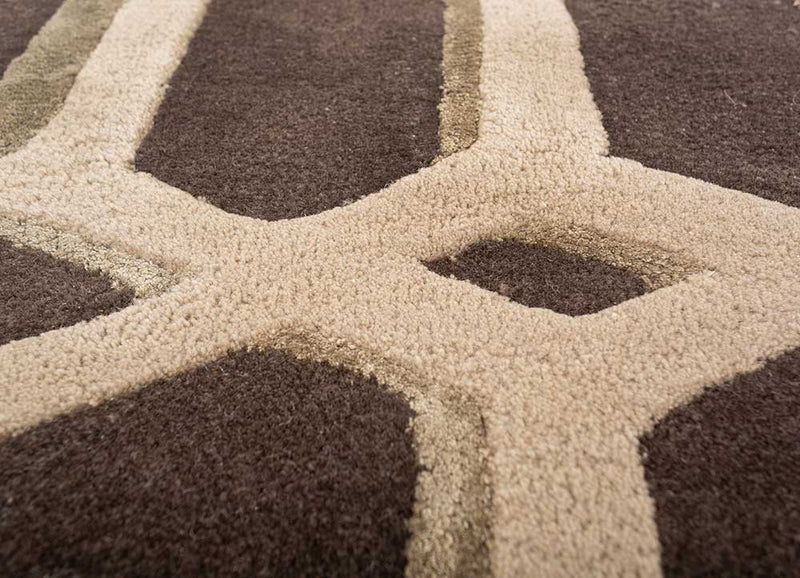 Wollteppich sonderform  - 180 x 270 cm - beige