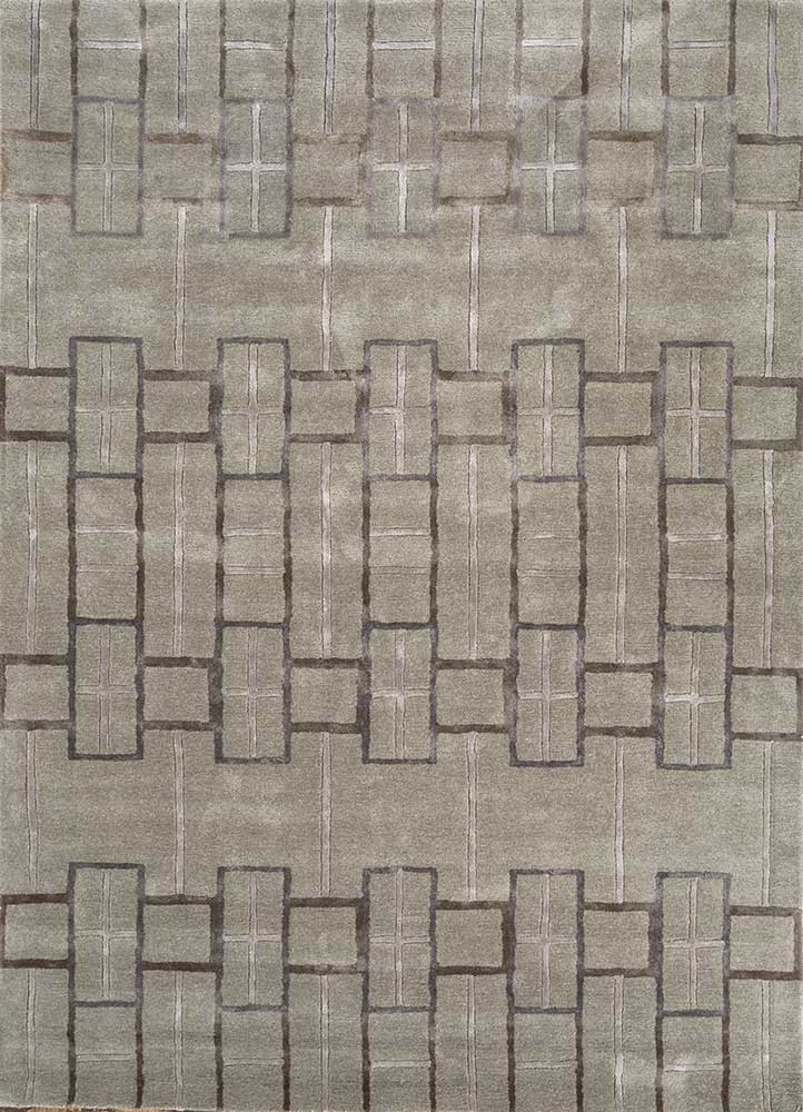 Wollteppich - 180 x 270 cm - silber