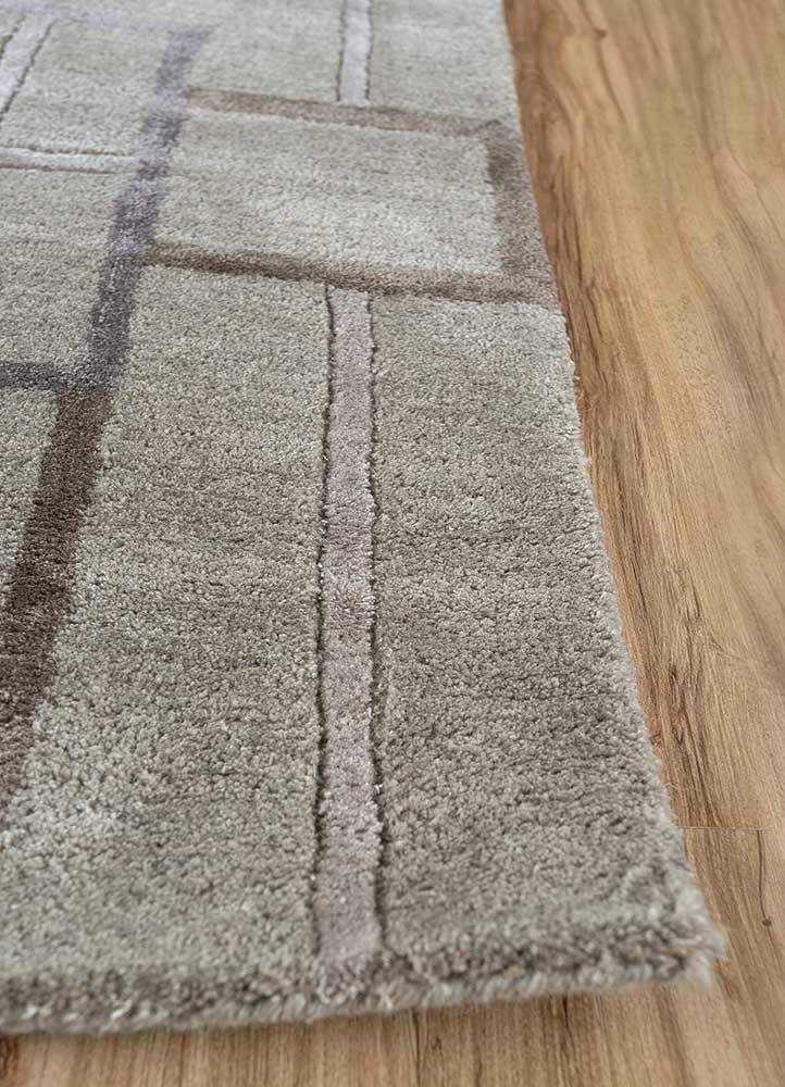 Wollteppich - 180 x 270 cm - silber