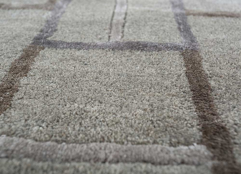 Wollteppich - 180 x 270 cm - silber