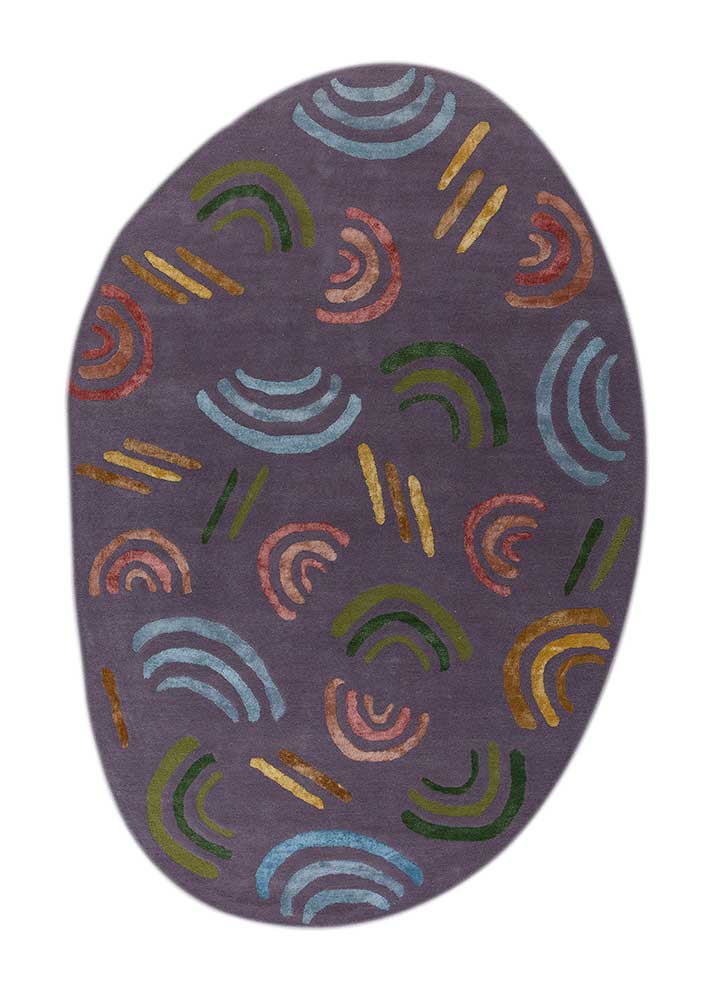 Wollteppich sonderform  - 180 x 270 cm - grau