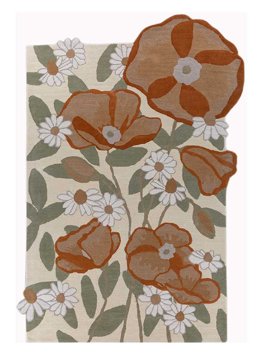 Wollteppich sonderform  - 270 x 180 cm - mehrfarbig