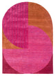 Wollteppich sonderform  - 180 x 270 cm - rosa