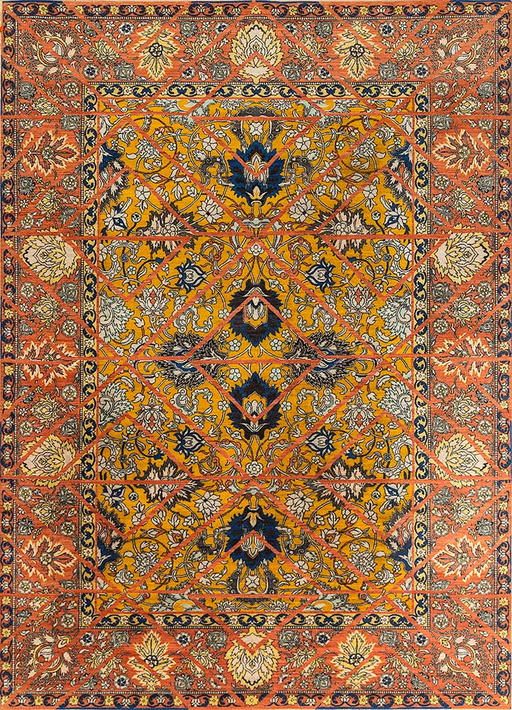 Wollteppich - 240 x 300 cm - gold