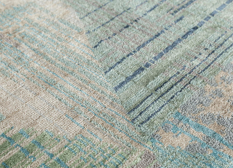 Wollteppich - 240 x 300 cm - blau