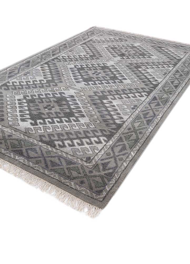 Wollteppich - 150 x 240 cm - grau