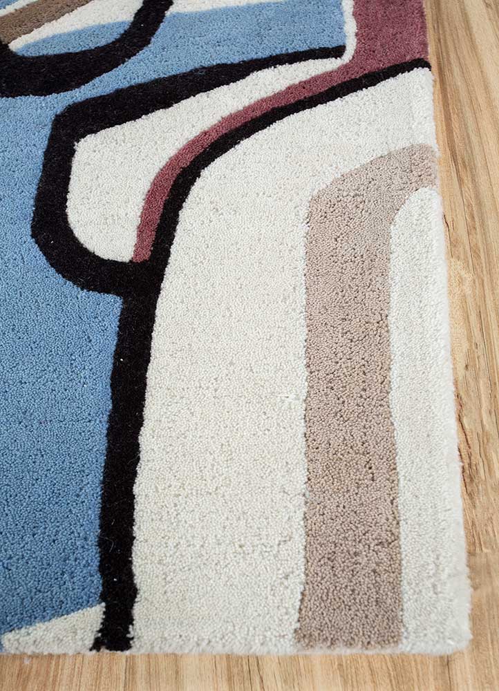 Wollteppich - 60 x 90 cm - mehrfarbig