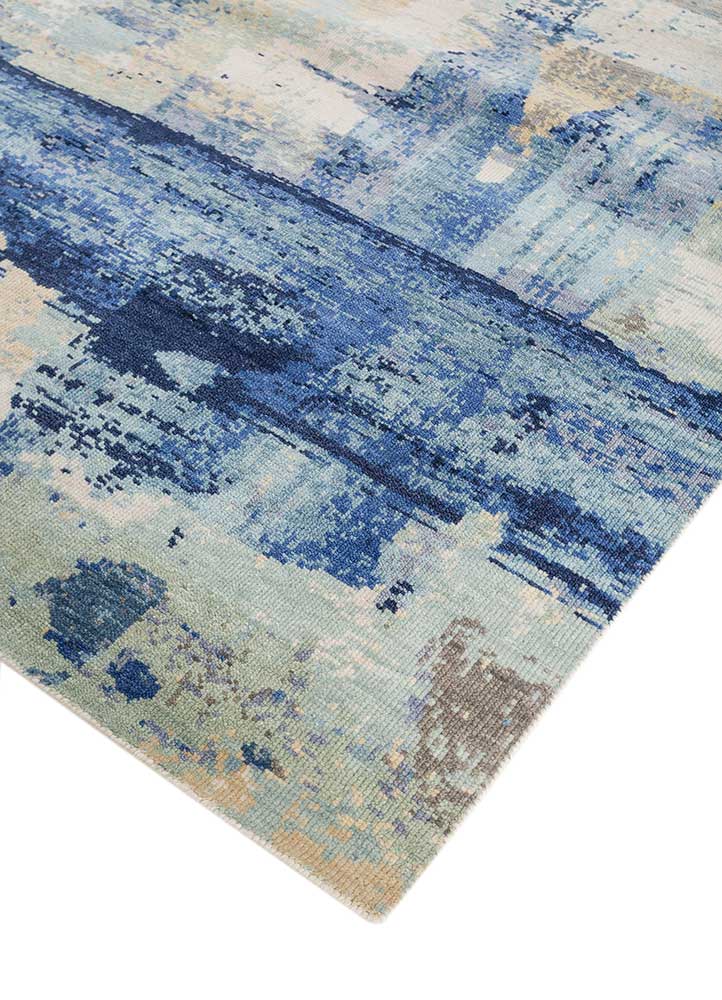 Wollteppich - 240 x 300 cm - blau