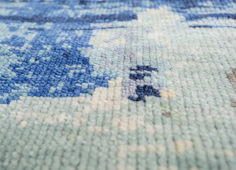 Wollteppich - 240 x 300 cm - blau