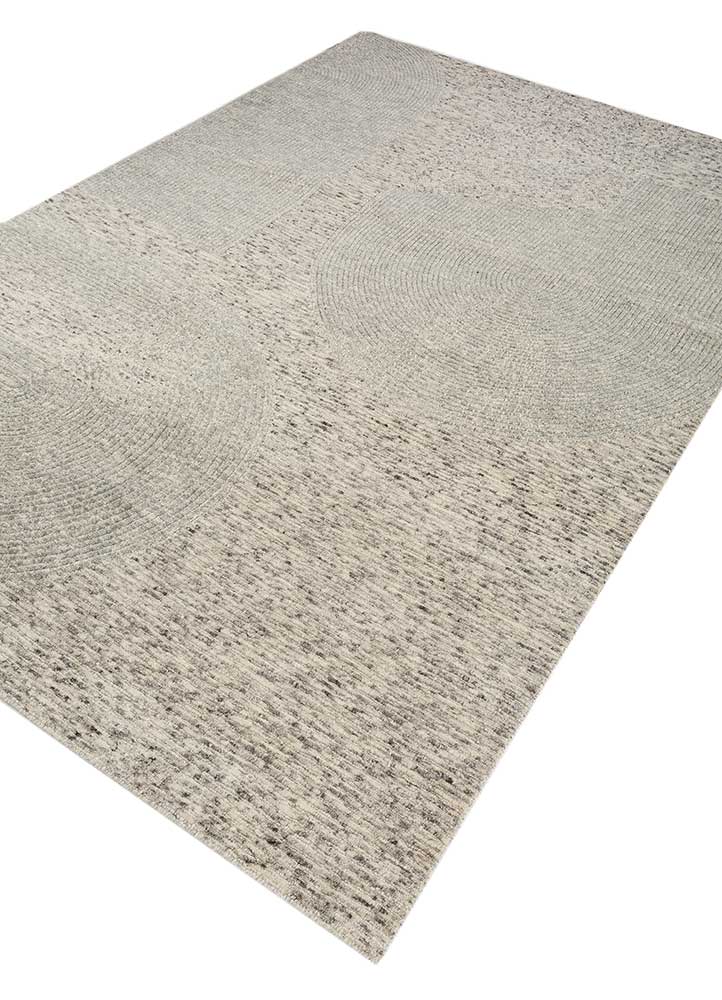 Wollteppich - 180 x 270 cm - silber