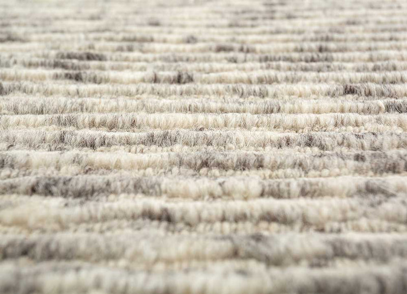Wollteppich - 180 x 270 cm - silber