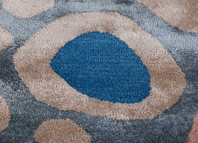 Designer Teppich sonderform  - 180 x 270 cm - blau