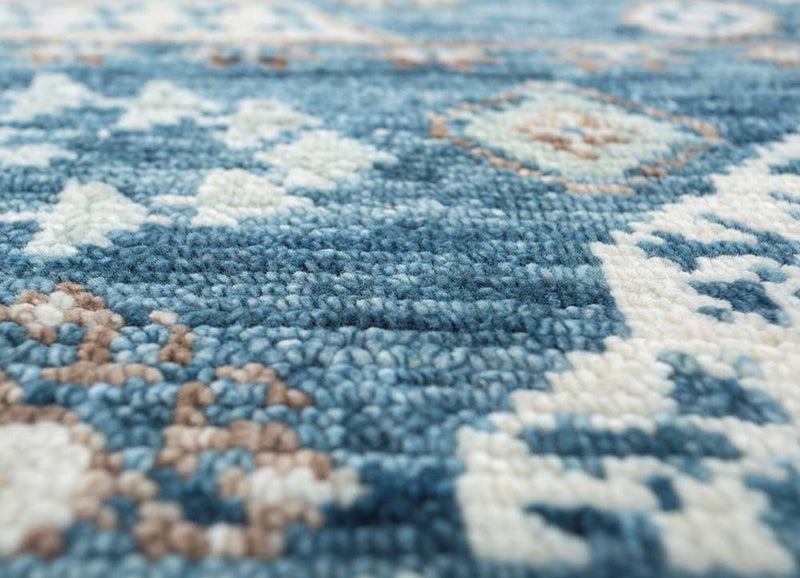 Wollteppich - 60 x 90 cm - blau
