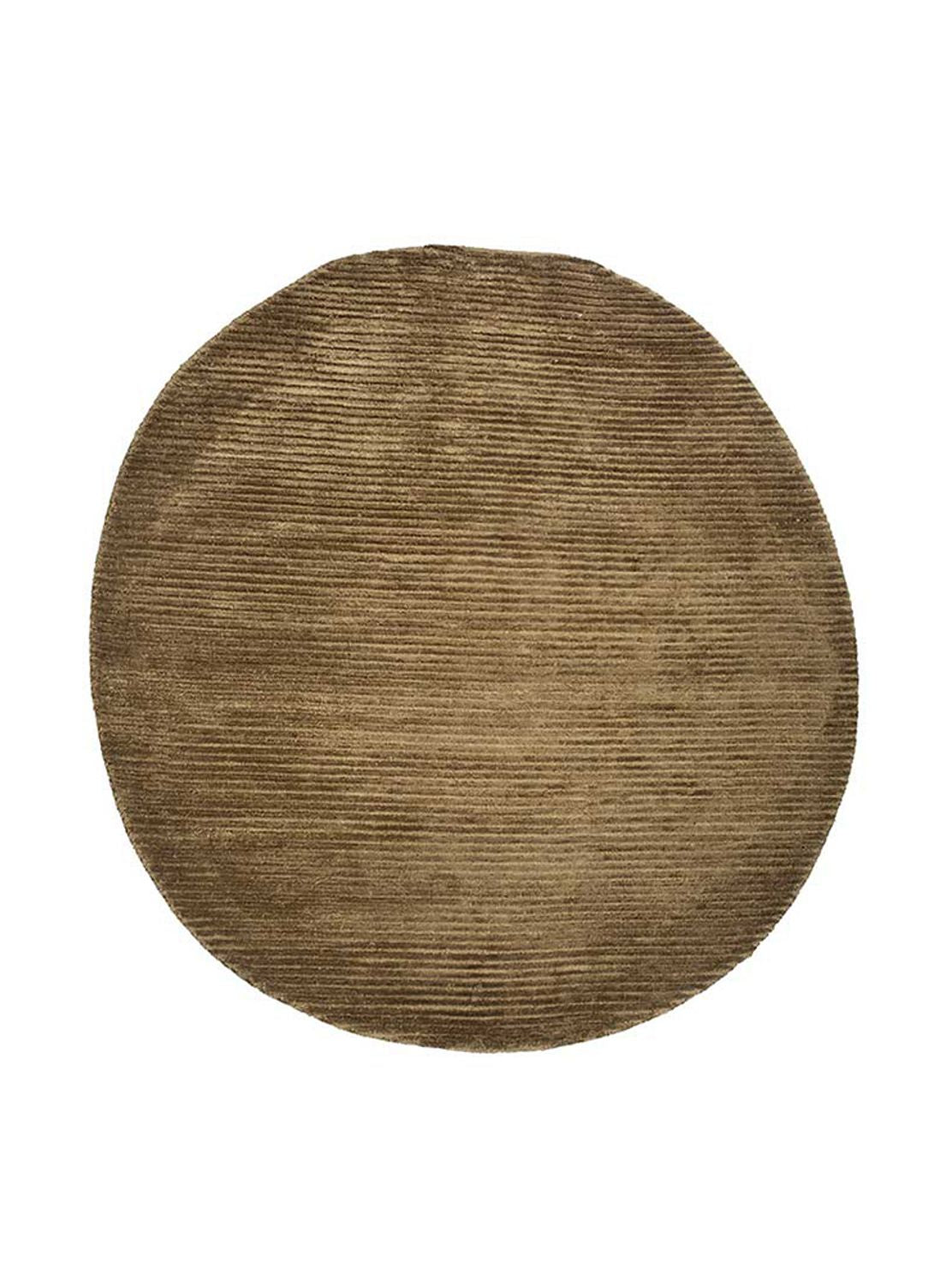 Wollteppich sonderform  - 210 x 165 cm - dunkelbeige