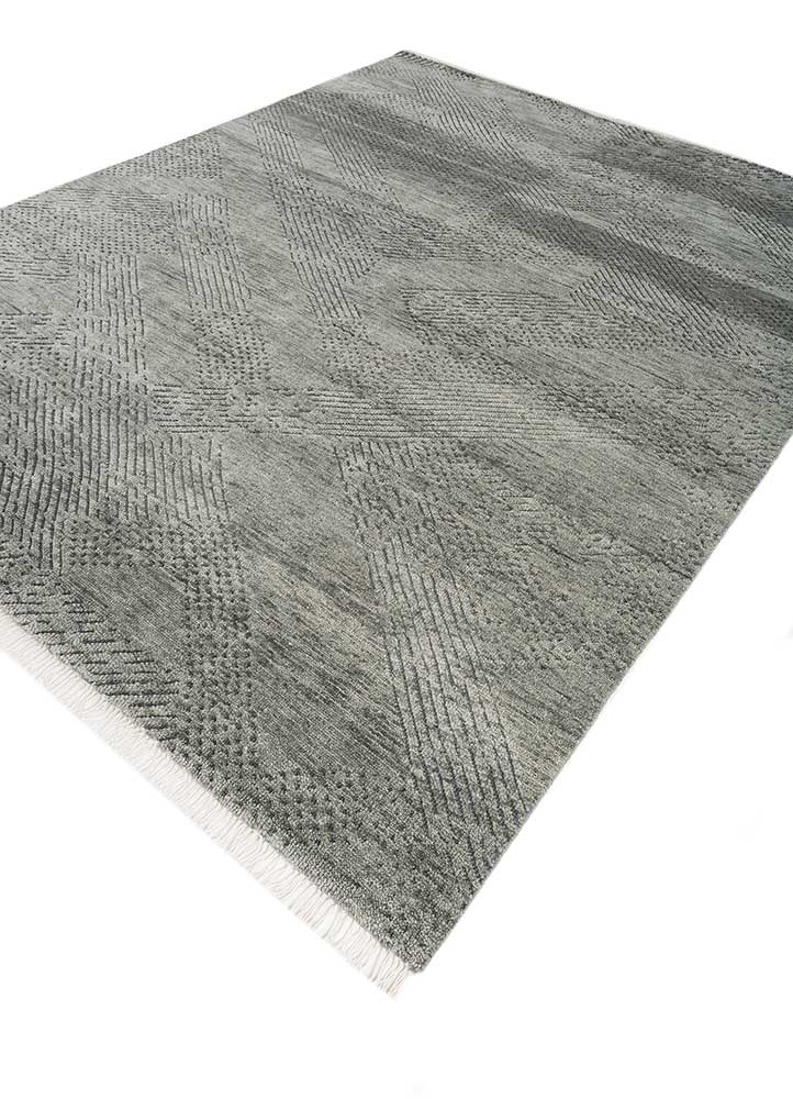 Wollteppich - 240 x 300 cm - grau