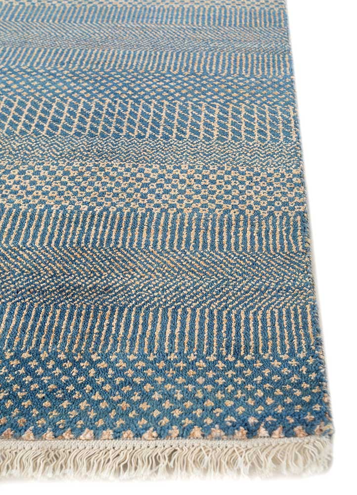 Wollteppich - 180 x 270 cm - seeblau