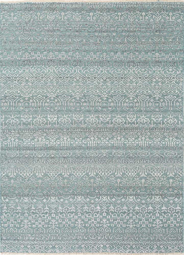 Viskose Teppich - 150 x 240 cm - hellblau