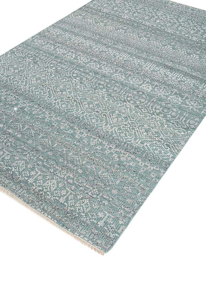 Viskose Teppich - 150 x 240 cm - hellblau