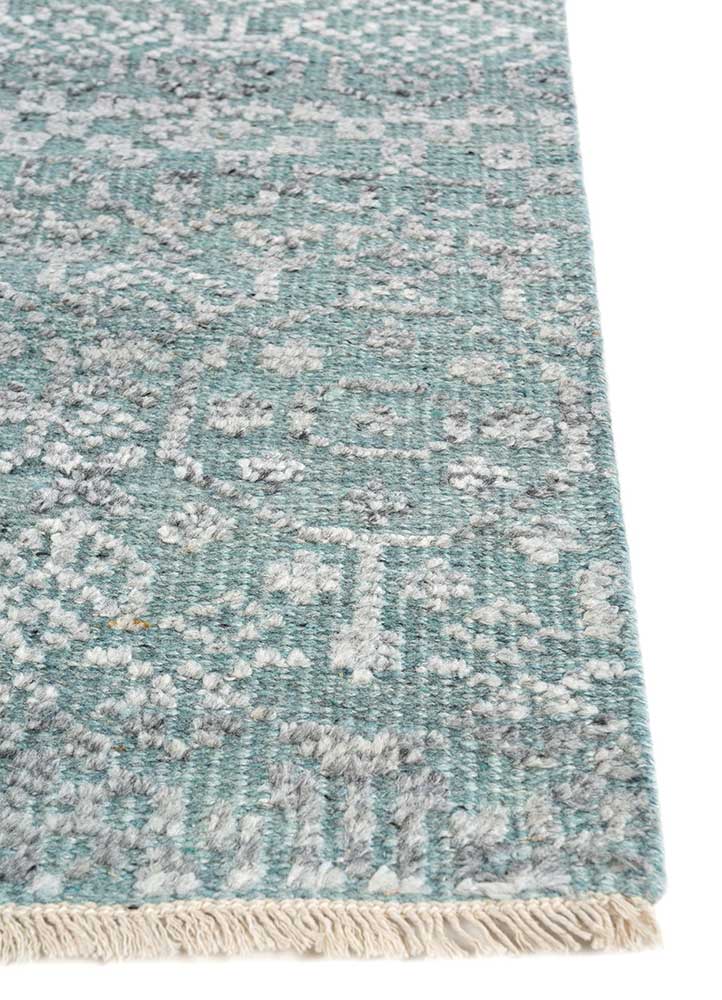 Viskose Teppich - 150 x 240 cm - hellblau