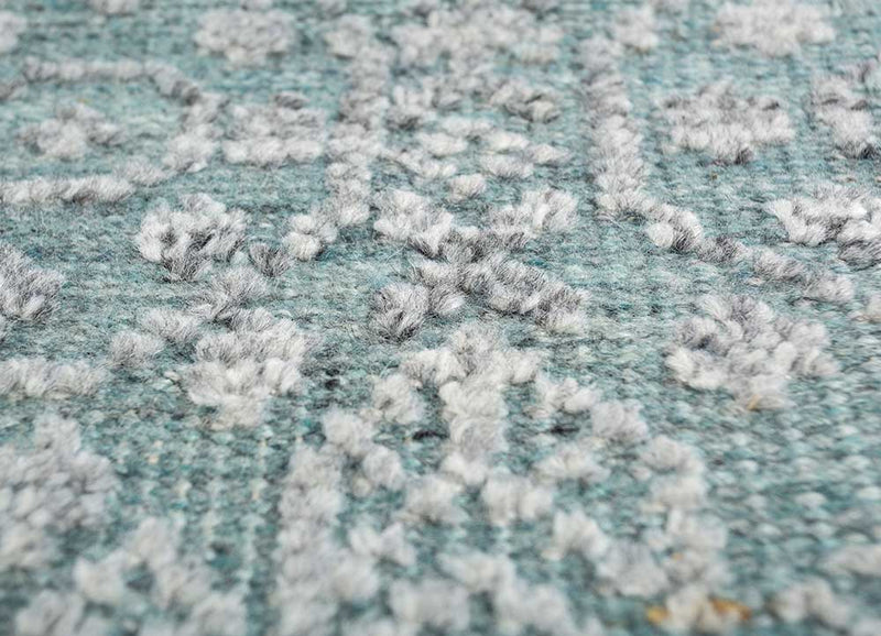 Viskose Teppich - 150 x 240 cm - hellblau