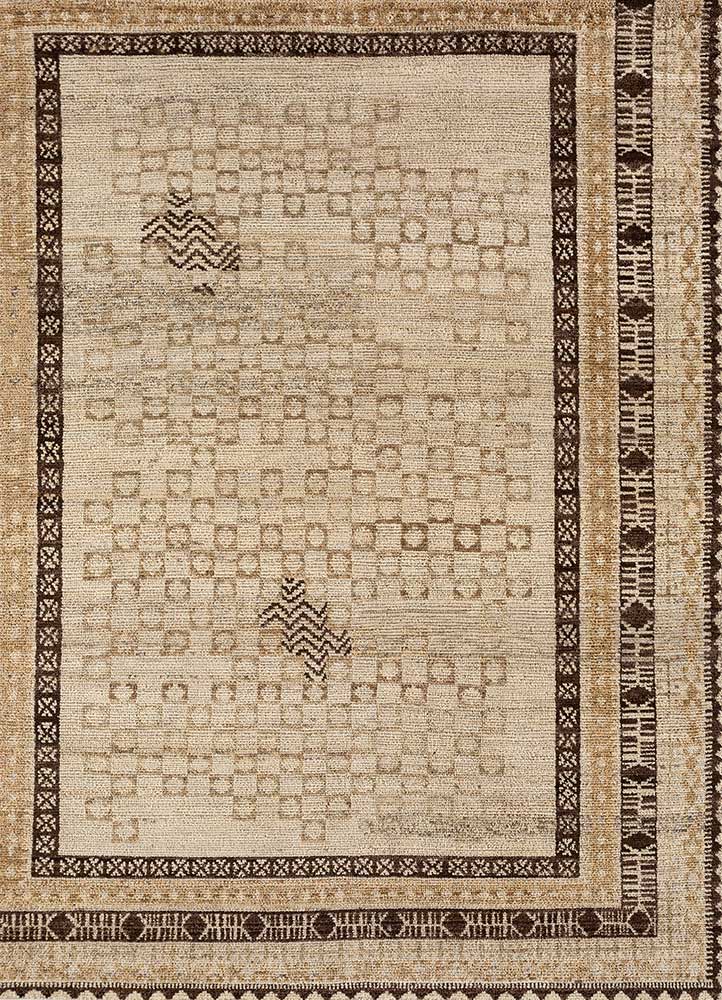 Wollteppich - 180 x 270 cm - gold