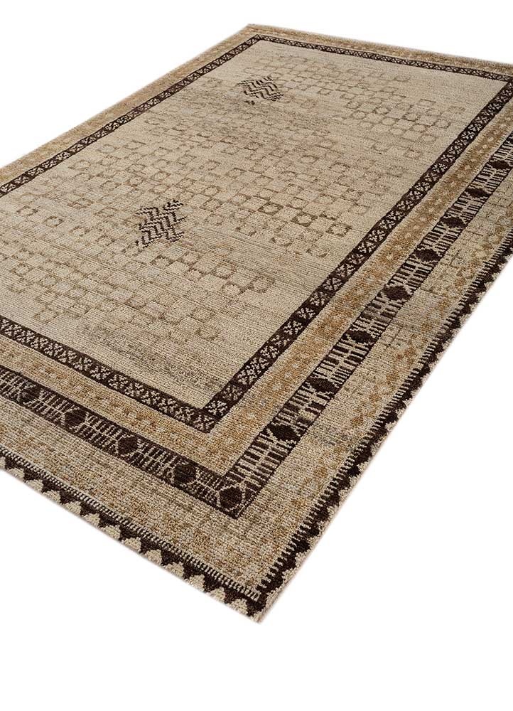 Wollteppich - 180 x 270 cm - gold