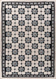 Wollteppich - 150 x 240 cm - schwarz-weiß