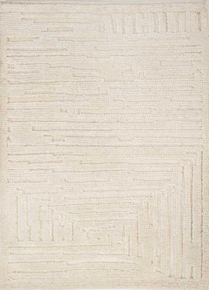 Wollteppich - 60 x 90 cm - creme