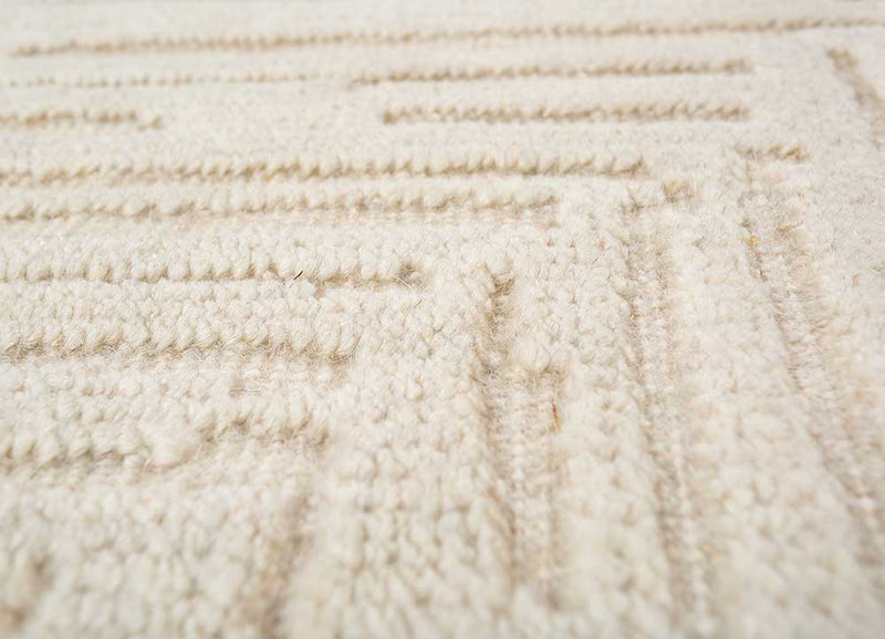 Wollteppich - 60 x 90 cm - creme
