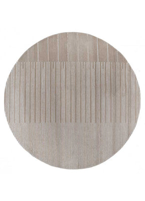 Wollteppich rund  - 180 x 180 cm - beige
