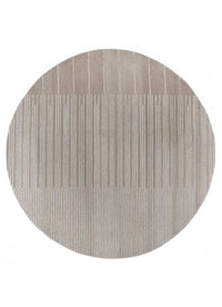 Wollteppich rund  - 180 x 180 cm - beige