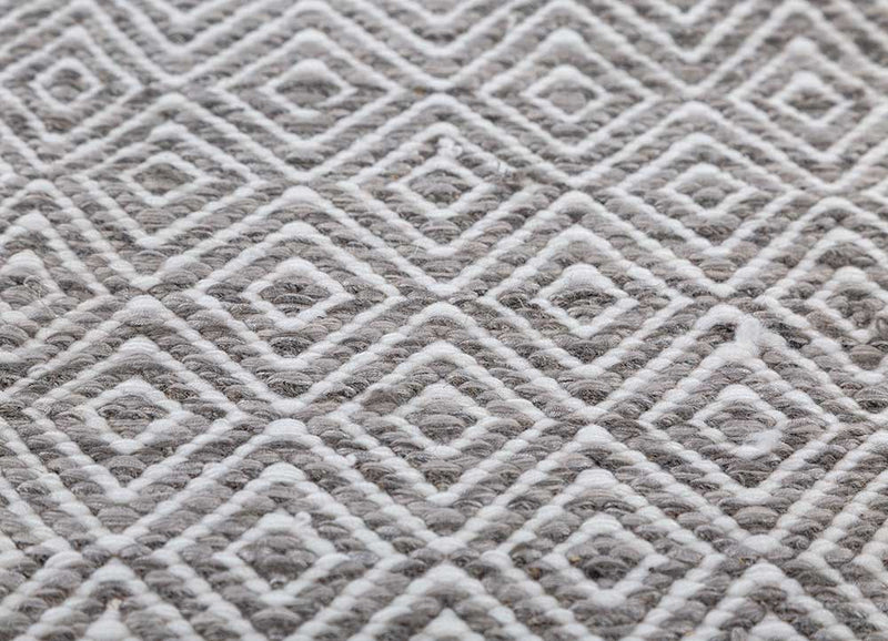 Wollteppich - 150 x 240 cm - grau