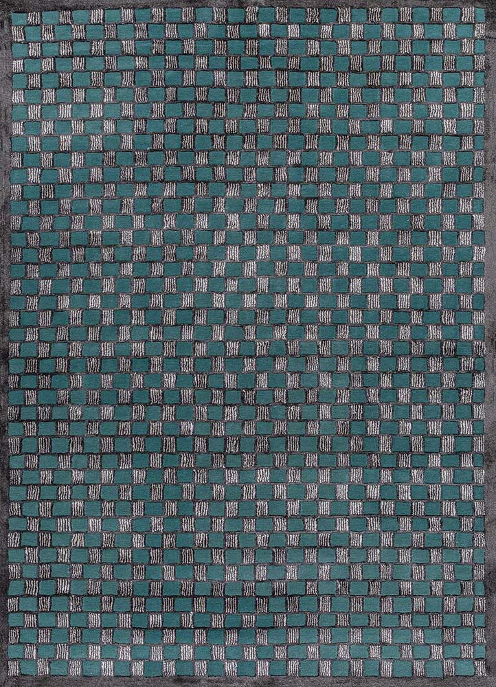 Wollteppich - 180 x 270 cm - dunkelblau